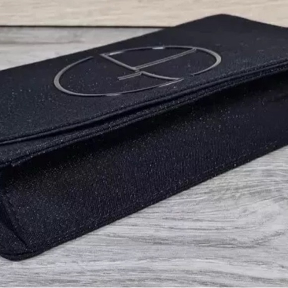 Giorgio Armani Matte Black Clutch Bag with Interior Zipper - New - Picture 10 of 15